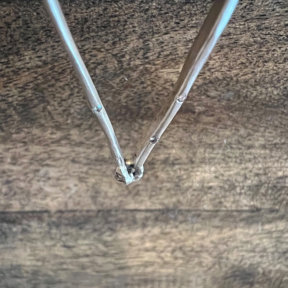 Sterling Silver Necklace with Diamond Bezels by Saundra Messinger - Picture 3 of 7